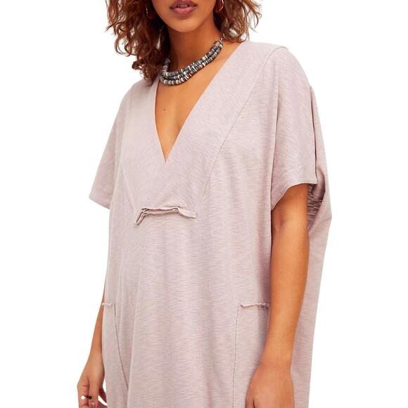 Free People womens Sunshower Maxi Dress size S Cotton smoked mulberry Vacation - Picture 3 of 13